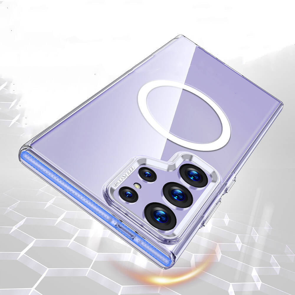 Galaxy S24 Ultra Kılıf Magsafe Şarj Özellikli Wlons Efsane Kapak Renksiz