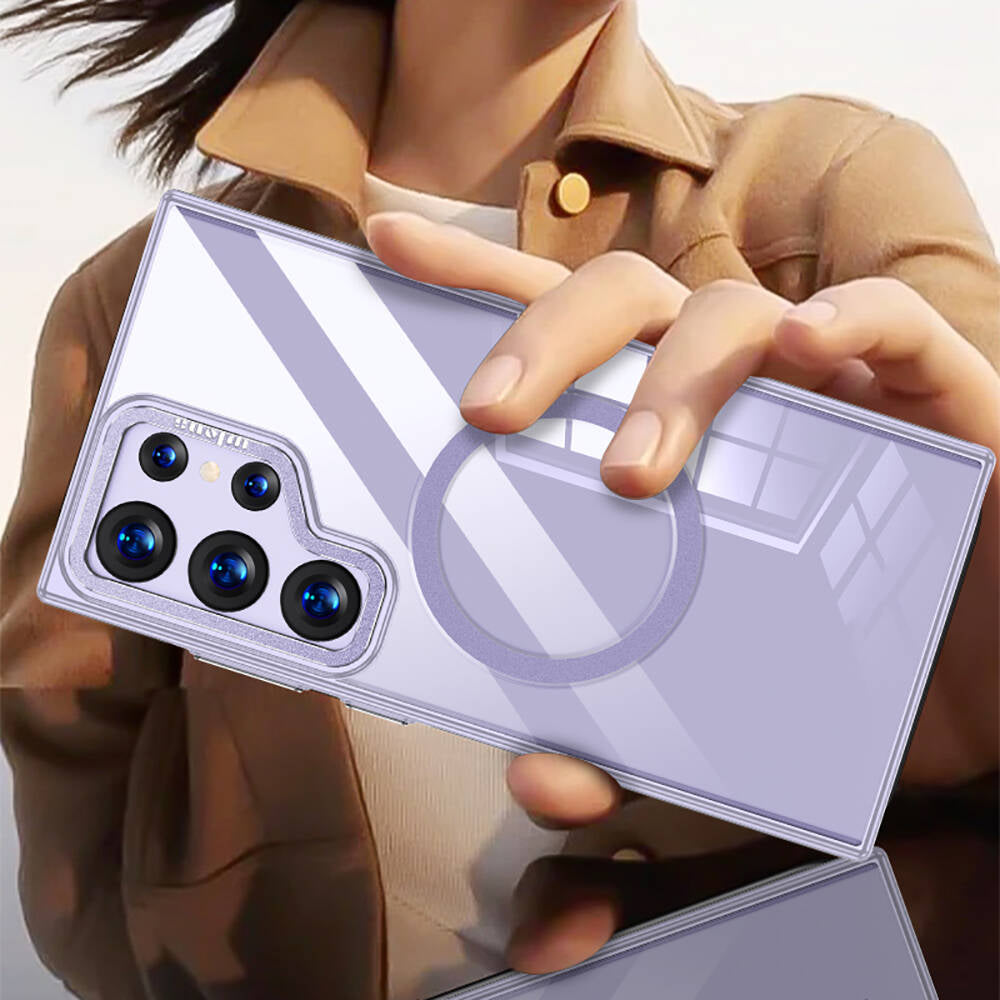 Galaxy S24 Ultra Kılıf Magsafe Şarj Özellikli Wlons Standlı Efsane Kapak Gold