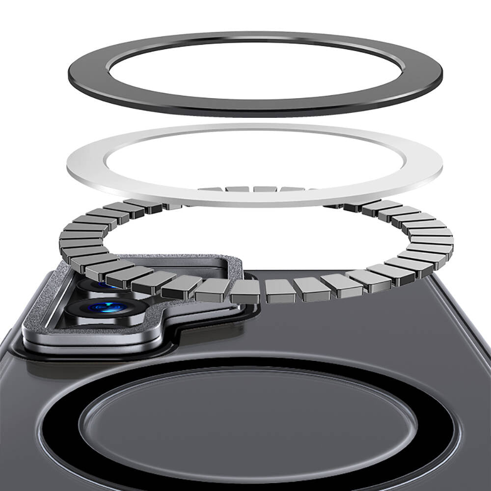 Galaxy S24 Ultra Kılıf Magsafe Şarj Özellikli Wlons Standlı Efsane Kapak Siyah