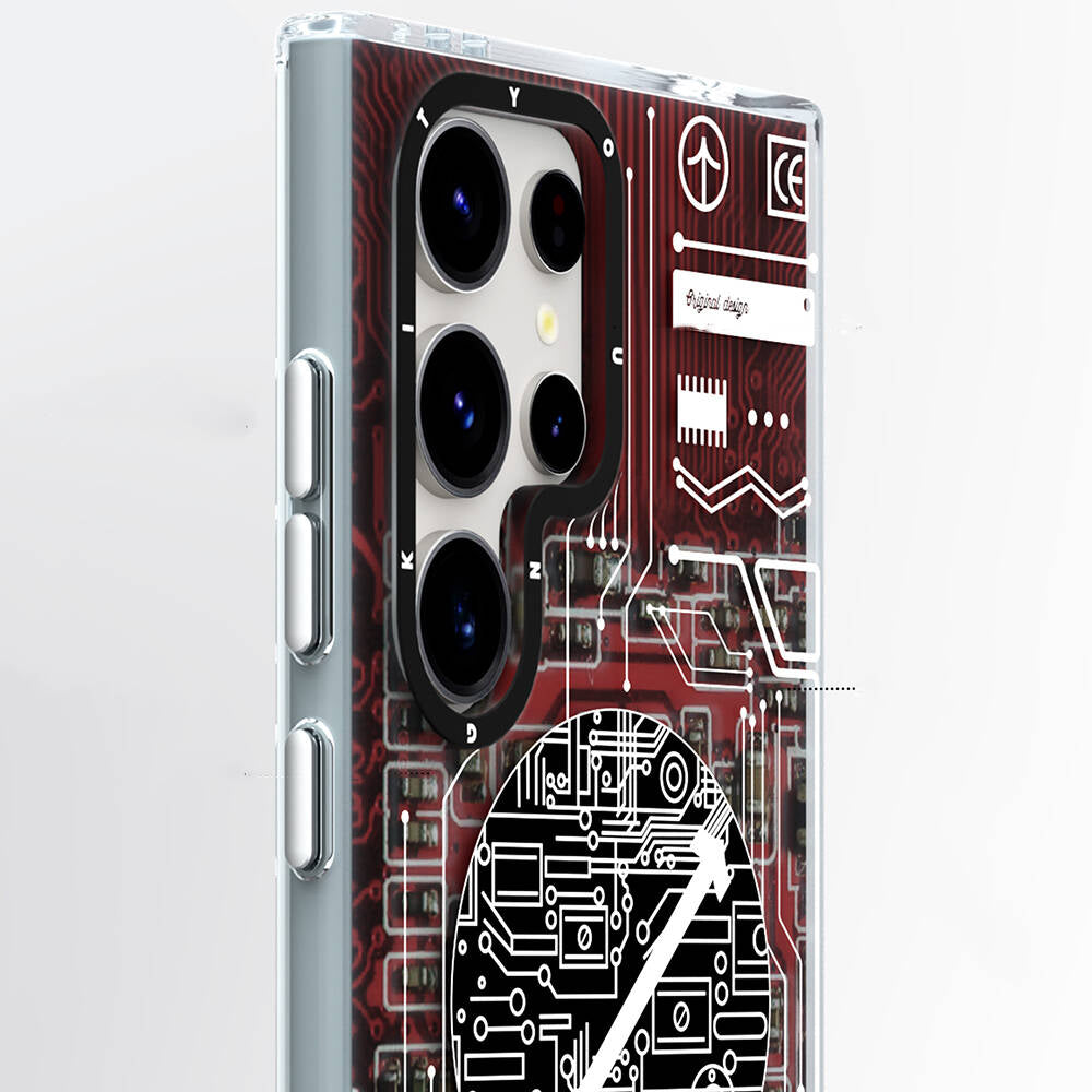 Galaxy S24 Ultra Kılıf Magsafe Şarj Özellikli YoungKit Technology Serisi Kapak Siyah