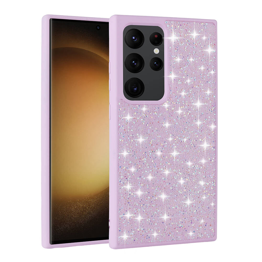 Galaxy S24 Ultra Kılıf Parlak Taşlı Tasarım Zore Pırlanta Kapak Siyah