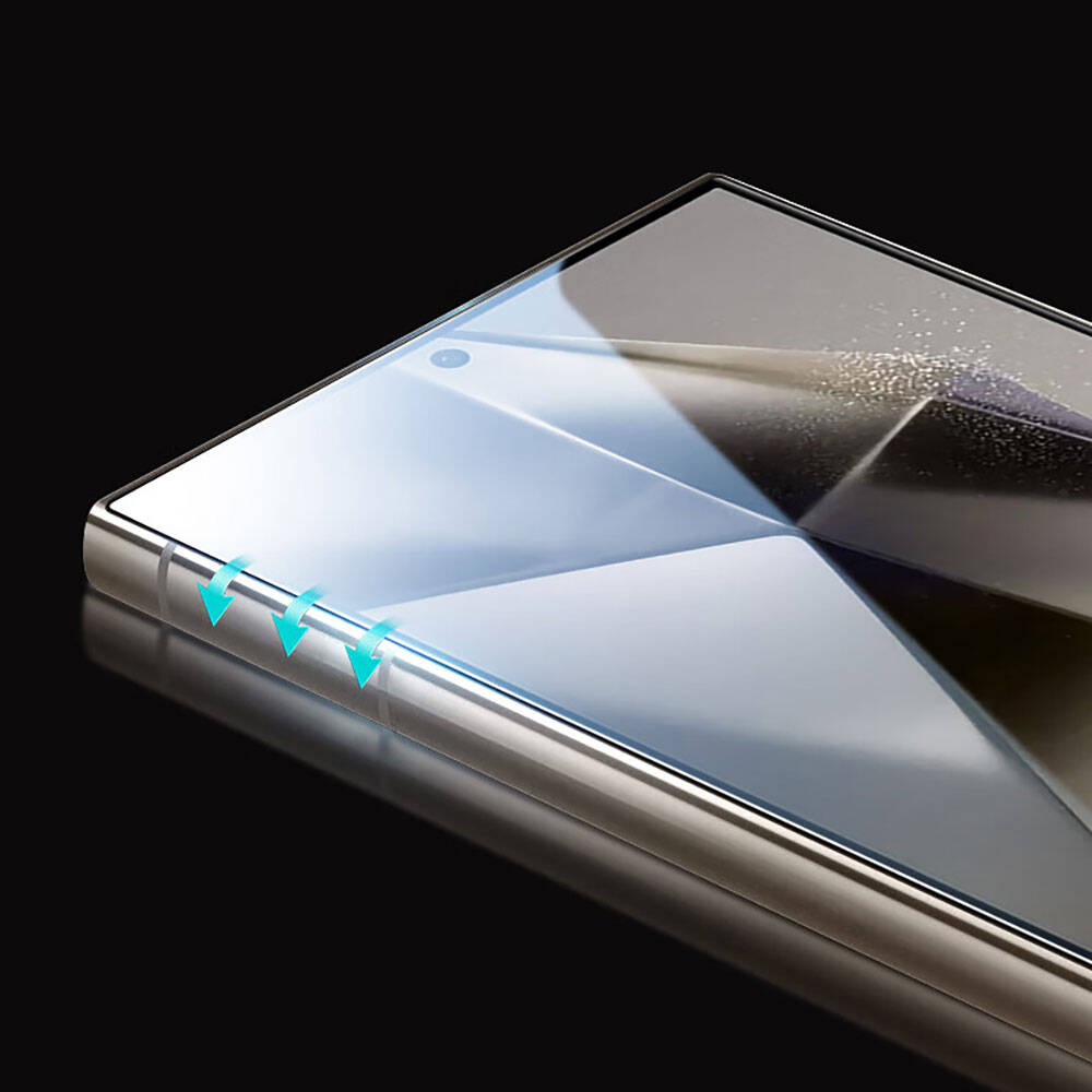 Galaxy S24 Ultra Wiwu Wi-GT012 iVista Darbeye Karşı Dayanıklı HD Temperli Cam Ekran Koruyucu Siyah