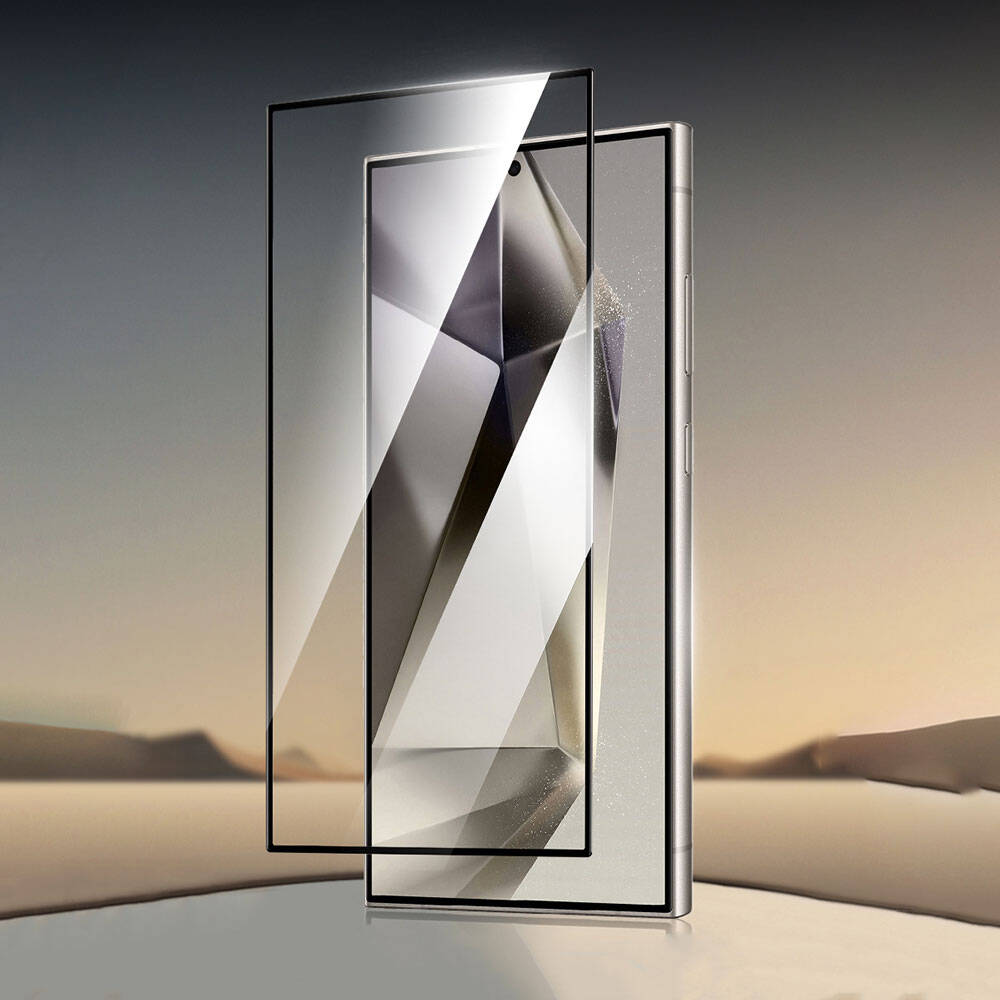 Galaxy S24 Ultra Wiwu Wi-GT012 iVista Darbeye Karşı Dayanıklı HD Temperli Cam Ekran Koruyucu Siyah