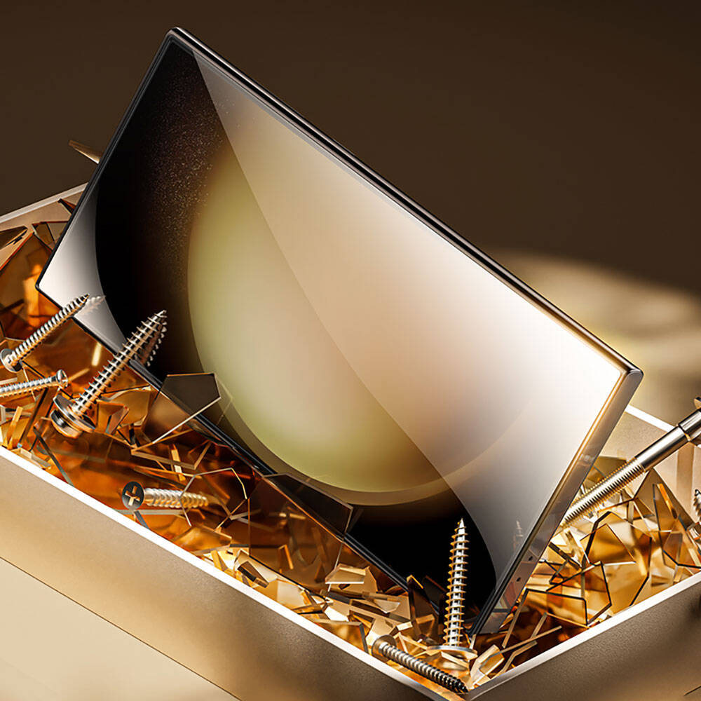 Galaxy S25 Benks Glass Warrior Cam Ekran Koruyucu + Kolay Uygulama Aparatlı Siyah