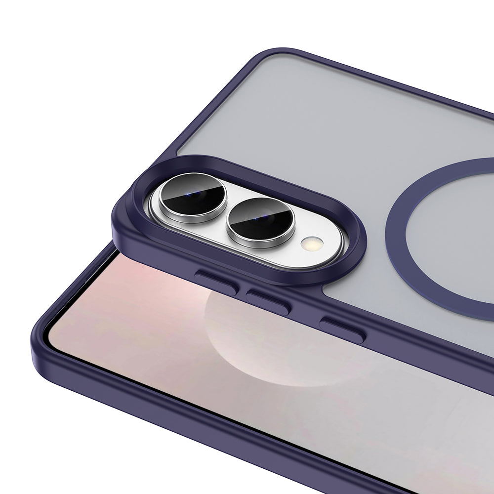 Galaxy S25 Edge Kılıf M-safe Şarj Özellikli Mat Arka Yüzey Zore Sio Kapak Siyah