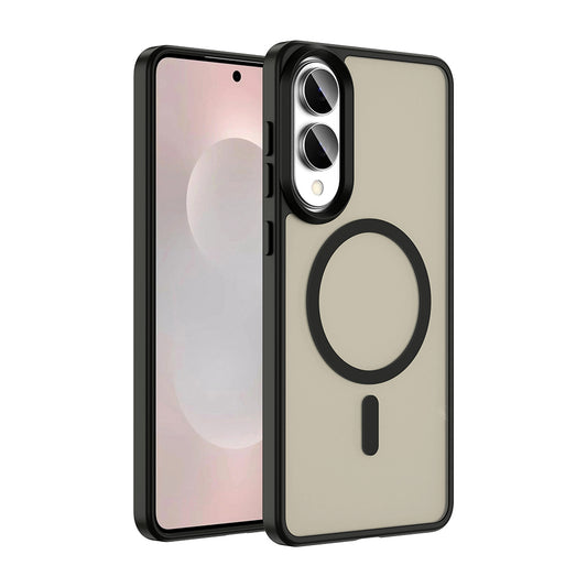 Galaxy S25 Edge Kılıf M-safe Şarj Özellikli Mat Arka Yüzey Zore Sio Kapak Siyah