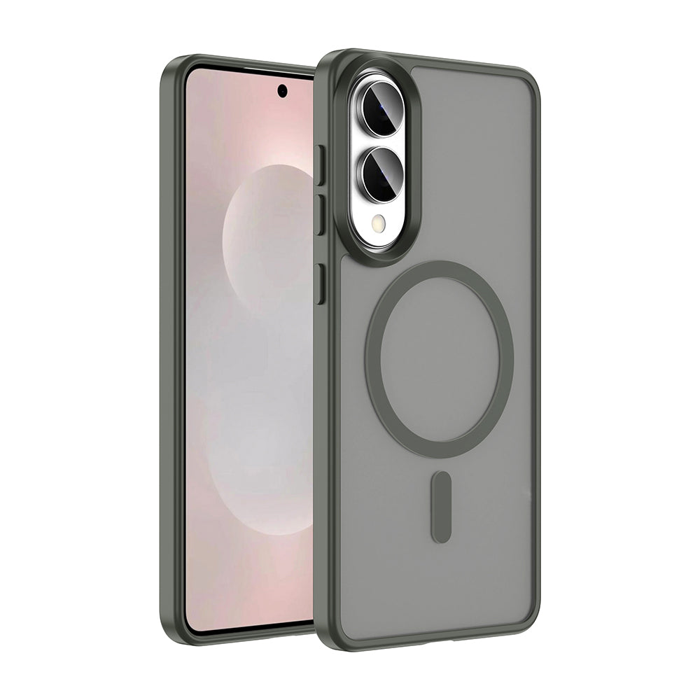 Galaxy S25 Edge Kılıf M-safe Şarj Özellikli Mat Arka Yüzey Zore Sio Kapak Gri