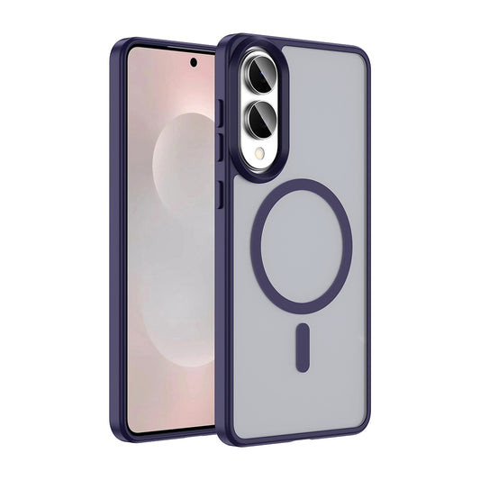 Galaxy S25 Edge Kılıf M-safe Şarj Özellikli Mat Arka Yüzey Zore Sio Kapak Derin Mor