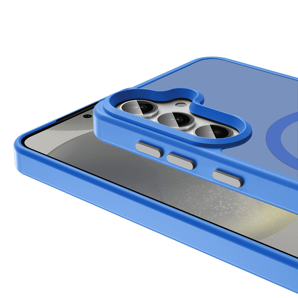 Galaxy S25 FE Kılıf M-safe Şarj Özellikli Mat Arka Yüzey Zore Sio Kapak Derin Mor