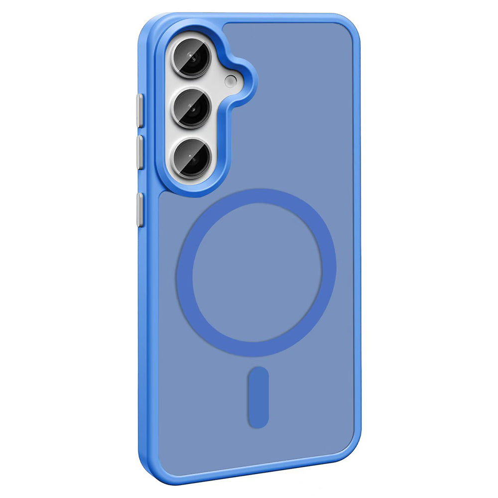 Galaxy S25 FE Kılıf M-safe Şarj Özellikli Mat Arka Yüzey Zore Sio Kapak Gri