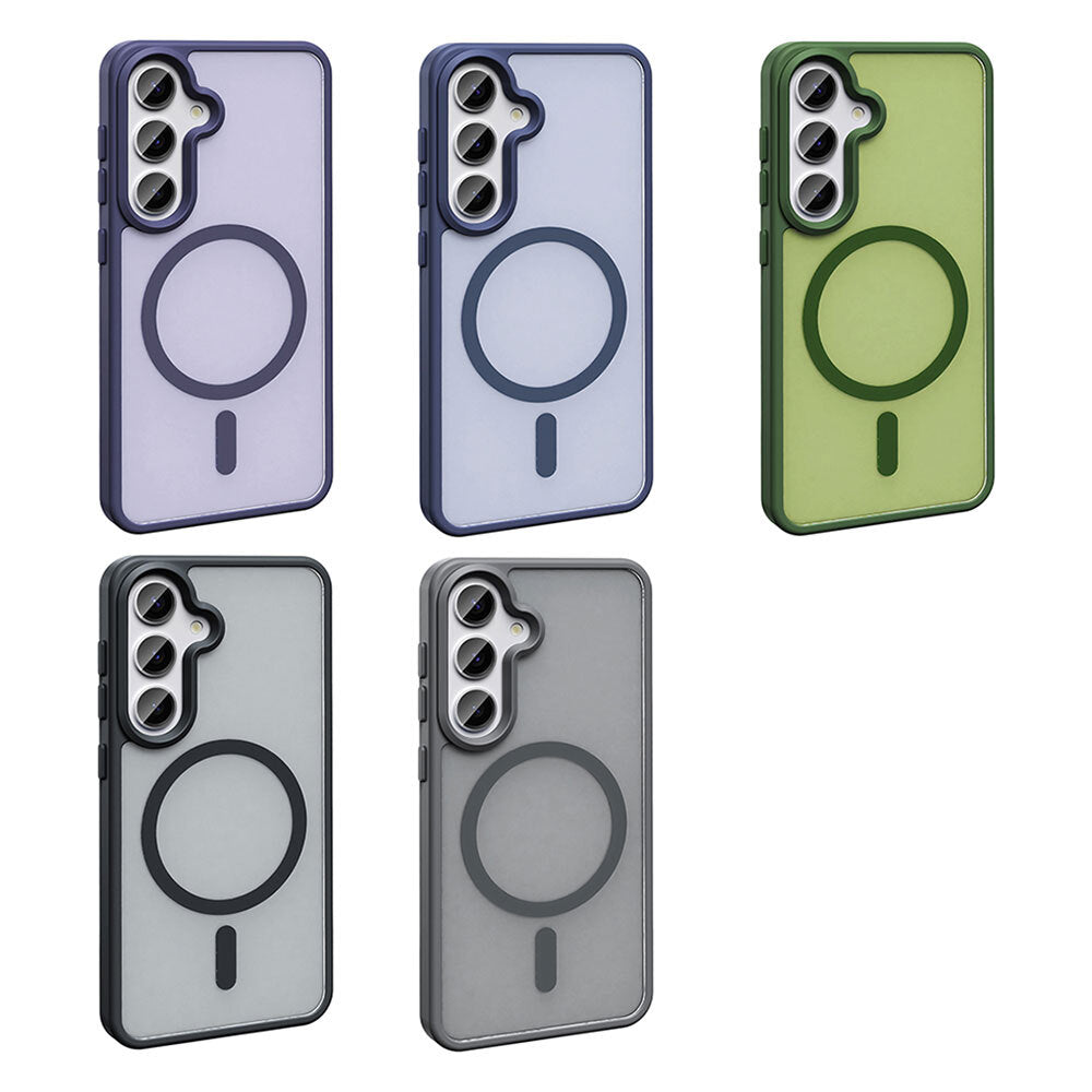 Galaxy S25 FE Kılıf M-safe Şarj Özellikli Mat Arka Yüzey Zore Sio Kapak Siyah