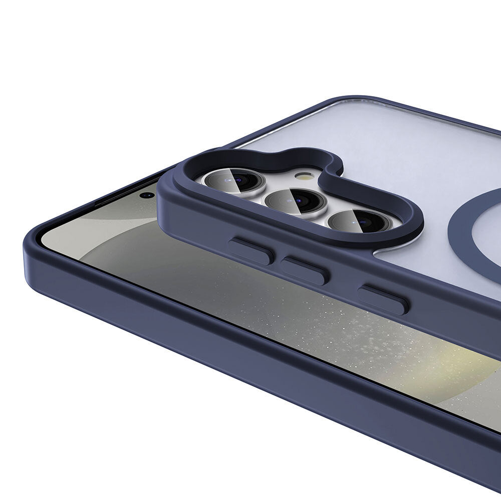 Galaxy S25 Plus Kılıf M-safe Şarj Özellikli Mat Arka Yüzey Zore Sio Kapak Kahverengi