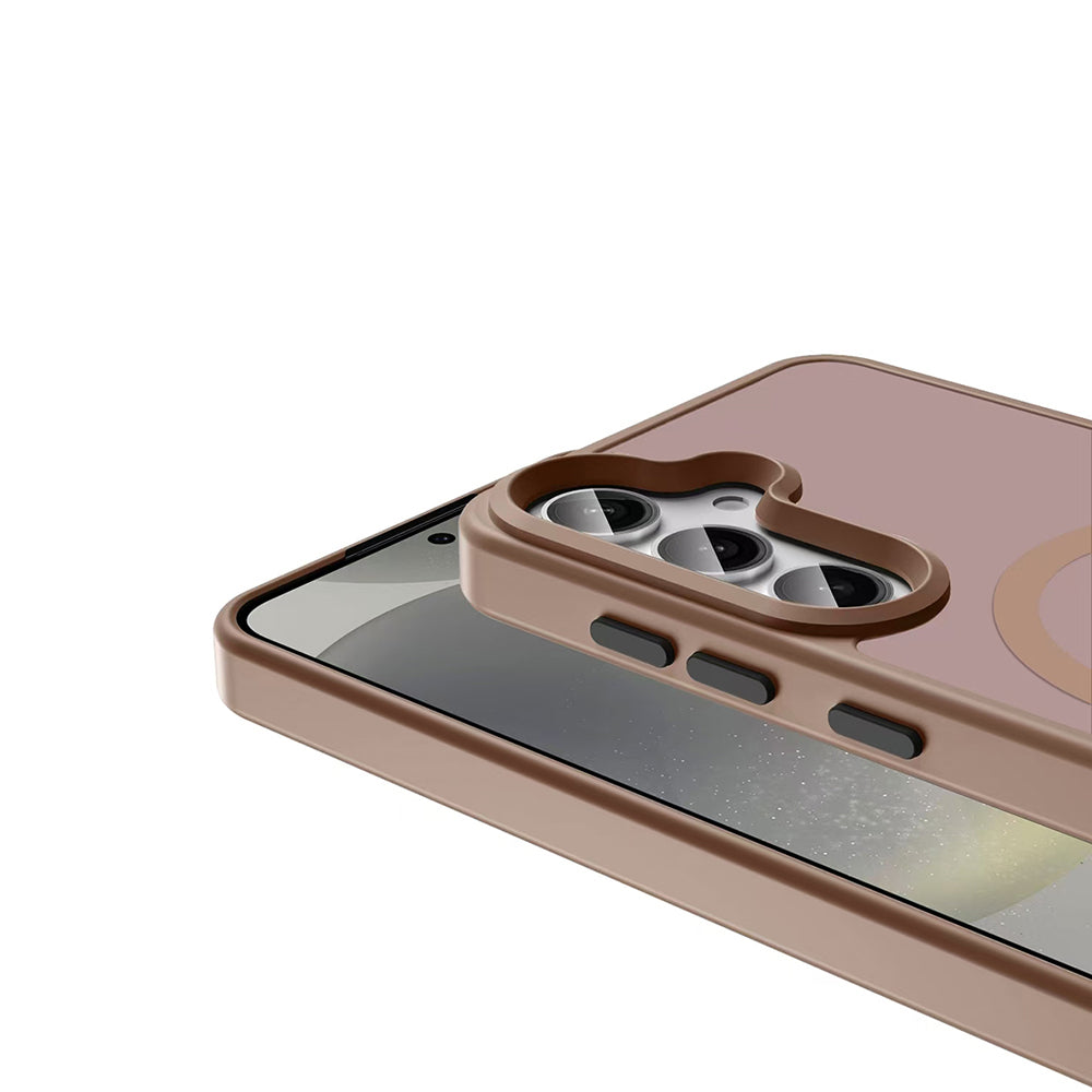 Galaxy S25 Plus Kılıf M-safe Şarj Özellikli Mat Arka Yüzey Zore Sio Kapak Mavi