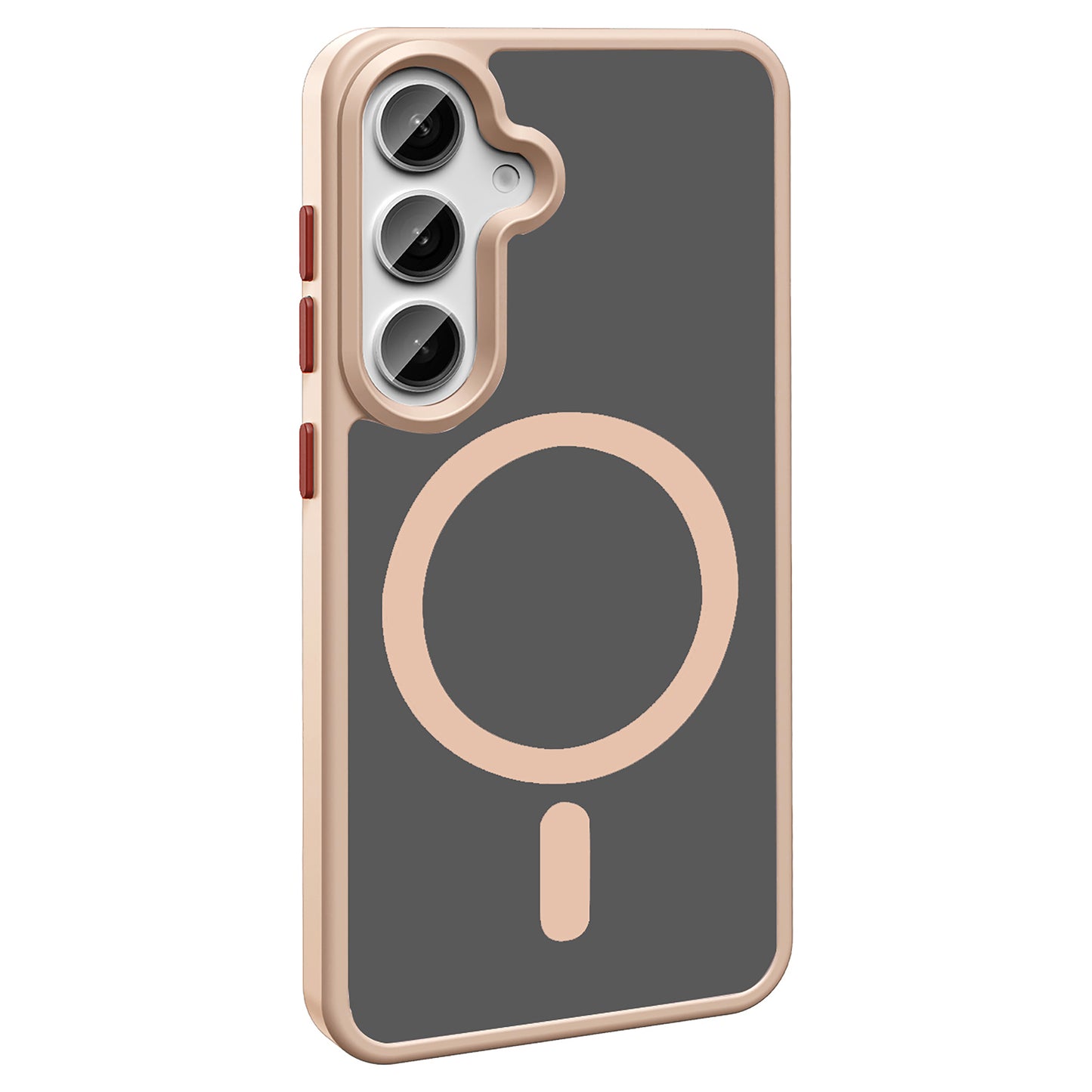 Galaxy S25 Plus Kılıf M-safe Şarj Özellikli Mat Arka Yüzey Zore Sio Kapak Bej