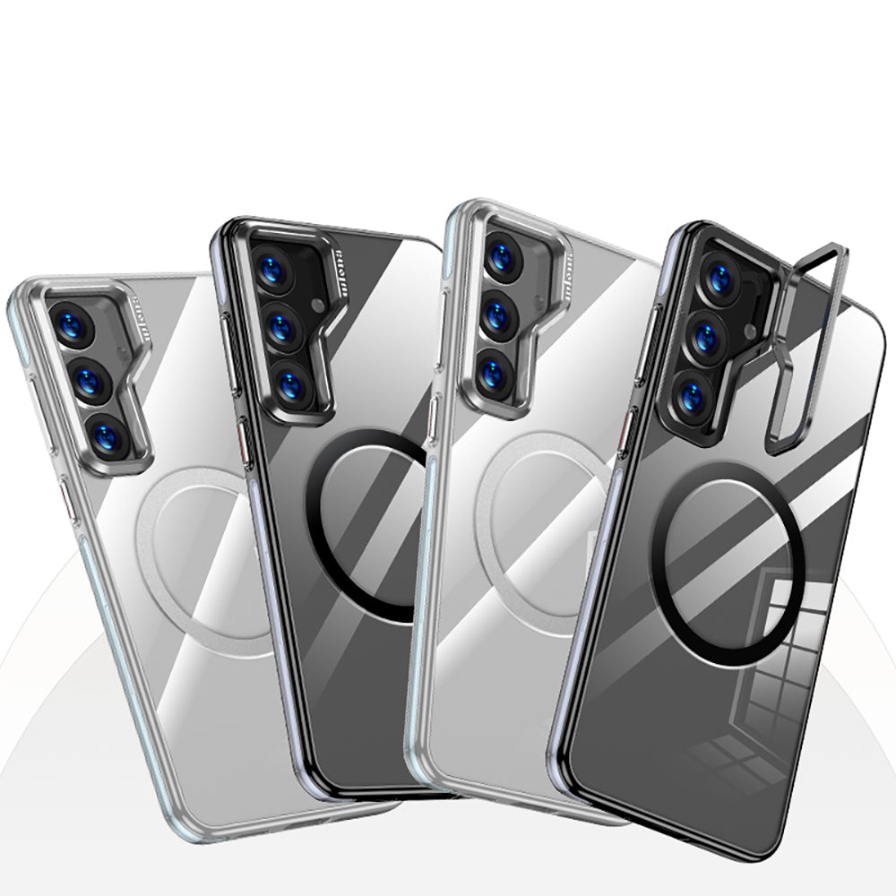 Galaxy S25 Plus Kılıf M-safe Şarj Özellikli Wlons Standlı Efsane Kapak Gri