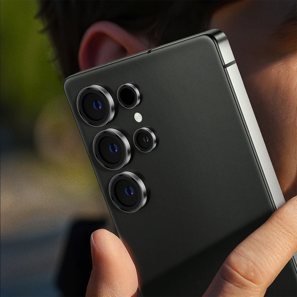 Galaxy S25 Ultra Amazingthing Titan Safir Kamera Lens Koruyucu + Kolay Uygulama Aparatlı Siyah