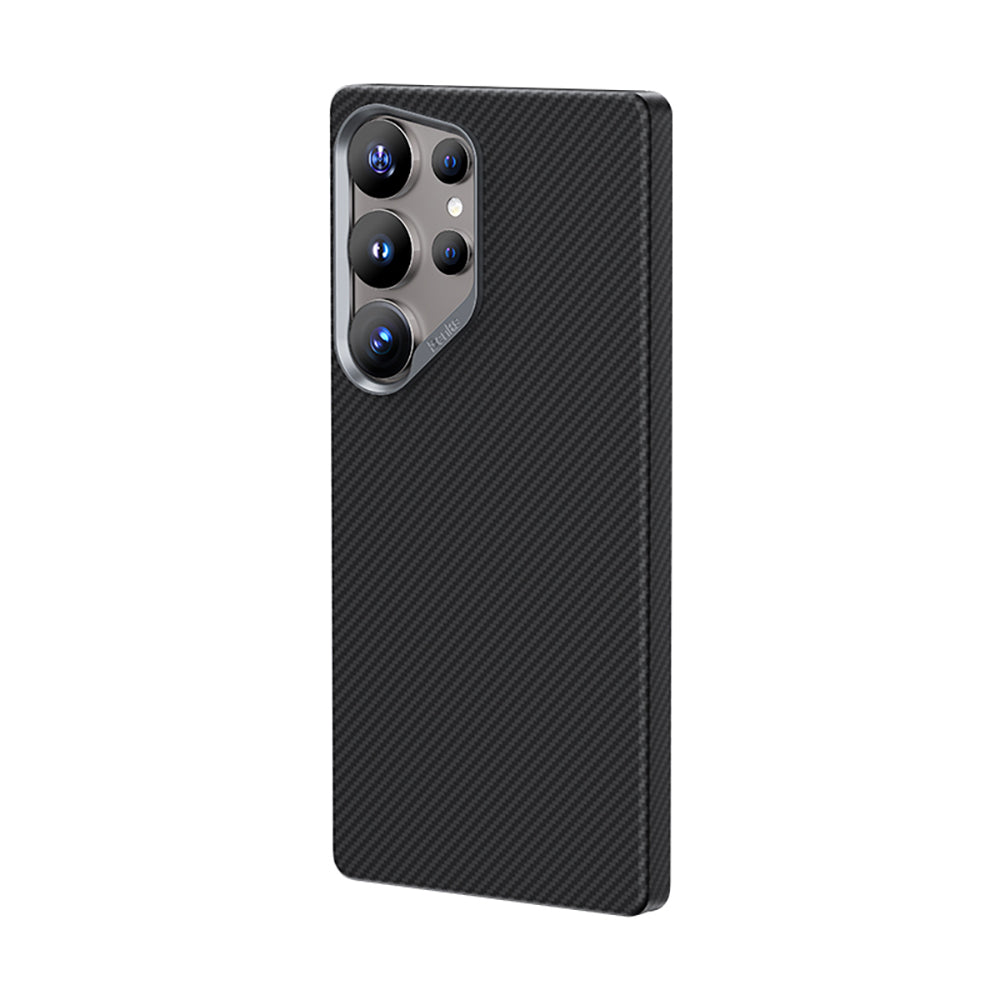 Galaxy S25 Ultra Kılıf Benks Magsafe Şarj Özellikli Magnetik ArmorAir 600D Kevlar Fiber Kapak Siyah