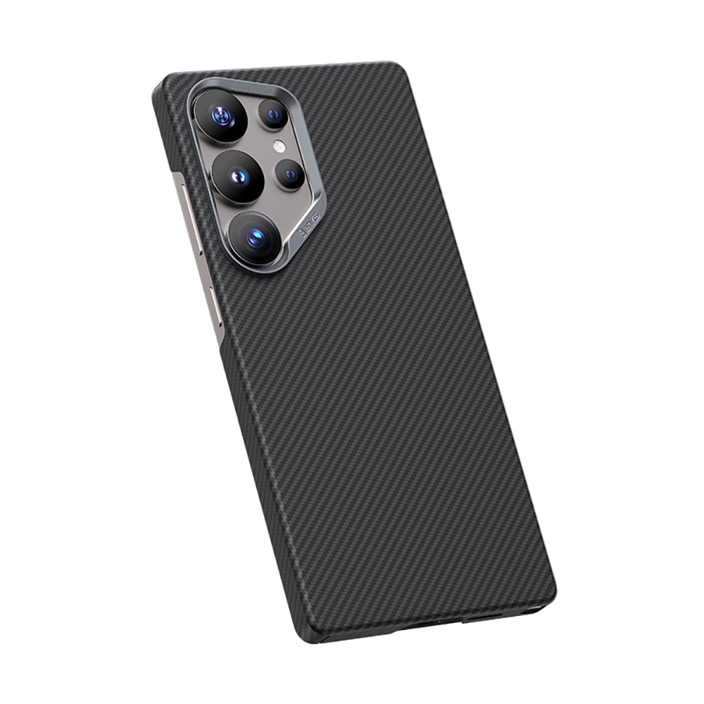 Galaxy S25 Ultra Kılıf Benks Magsafe Şarj Özellikli Magnetik ArmorAir 600D Kevlar Fiber Kapak Siyah