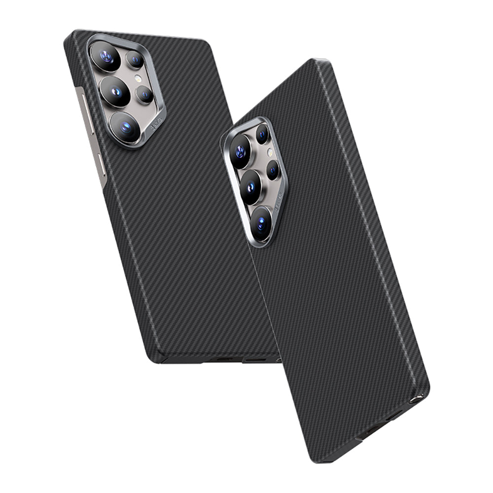 Galaxy S25 Ultra Kılıf Benks Magsafe Şarj Özellikli Magnetik ArmorAir 600D Kevlar Fiber Kapak Siyah