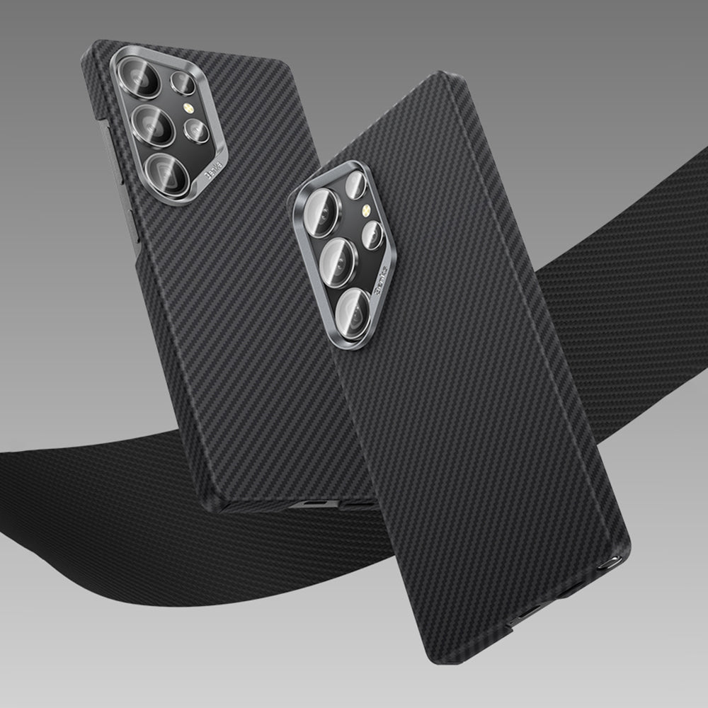 Galaxy S25 Ultra Kılıf Benks Magsafe Şarj Özellikli Magnetik ArmorAir 600D Kevlar Fiber Kapak Siyah