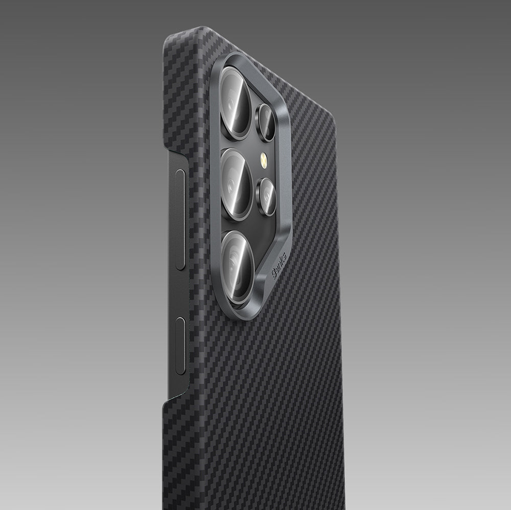 Galaxy S25 Ultra Kılıf Benks Magsafe Şarj Özellikli Magnetik ArmorAir 600D Kevlar Fiber Kapak Siyah