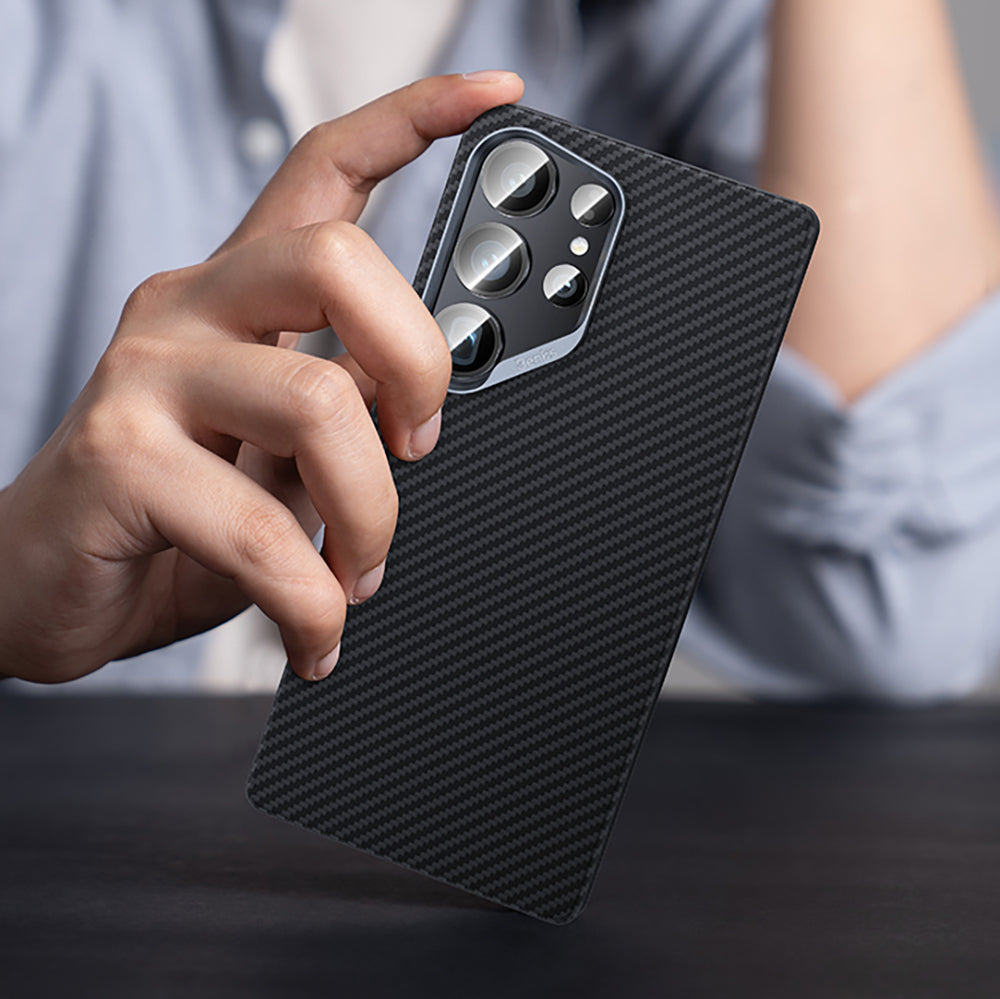 Galaxy S25 Ultra Kılıf Benks Magsafe Şarj Özellikli Magnetik ArmorAir 600D Kevlar Fiber Kapak Siyah