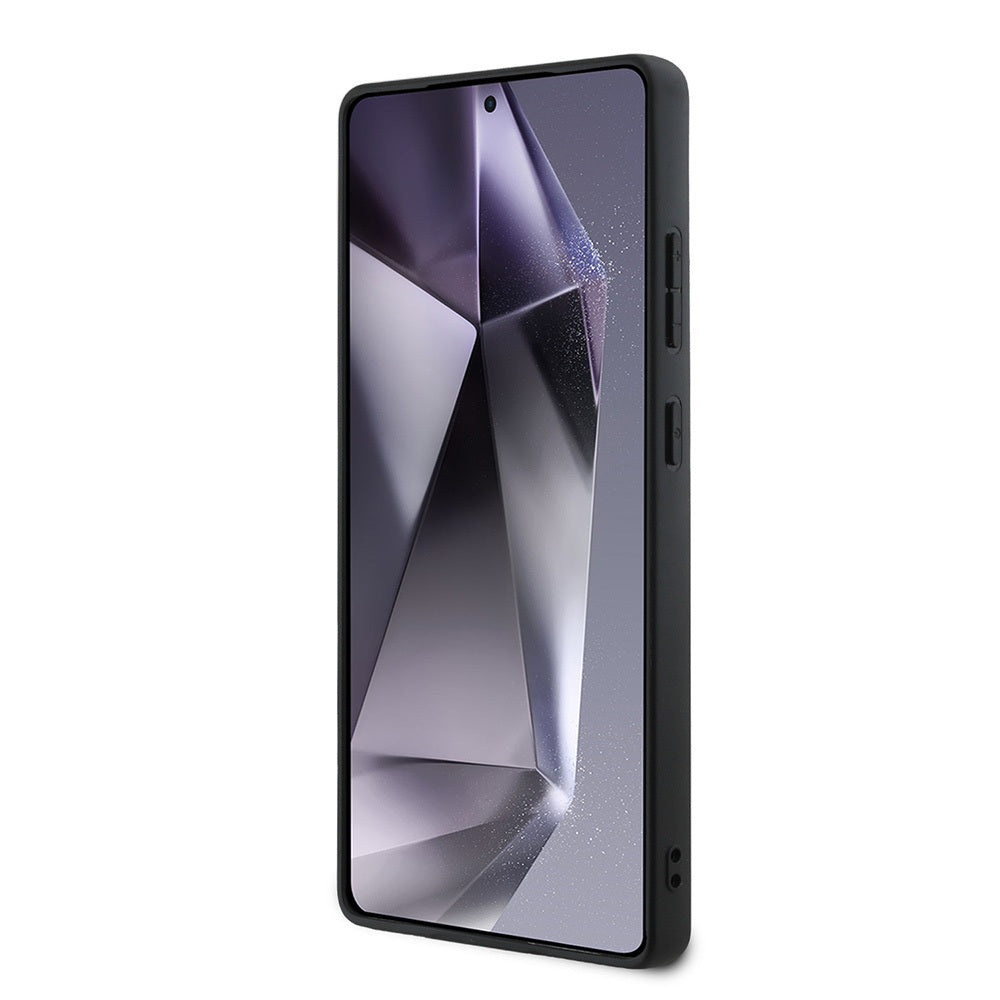 Galaxy S25 Ultra Kılıf BMW Orjinal Lisanslı M-safe Şarj Özellikli Sıcak Damga Logolu Deri Kapak Siyah