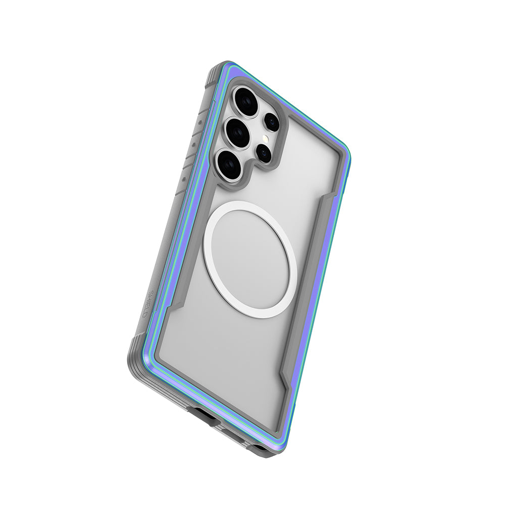 Galaxy S25 Ultra Kılıf M-safe Şarj Özellikli Airbagli Raptic Shield Serisi Şeffaf Arka Yüzey Kapak Siyah