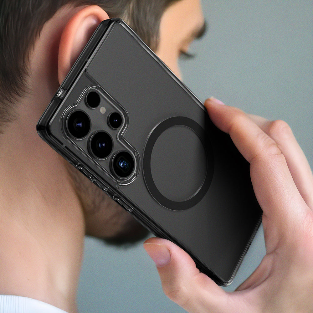 Galaxy S25 Ultra Kılıf M-safe Şarj Özellikli Amazingthing Minimal Serisi Kapak Titanyum-Siyah