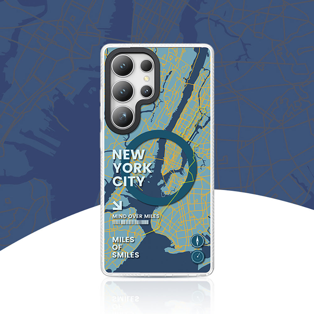 Galaxy S25 Ultra Kılıf Magsafe Şarj Özellikli Benks Dynamic City Serisi Kapak Yeşil