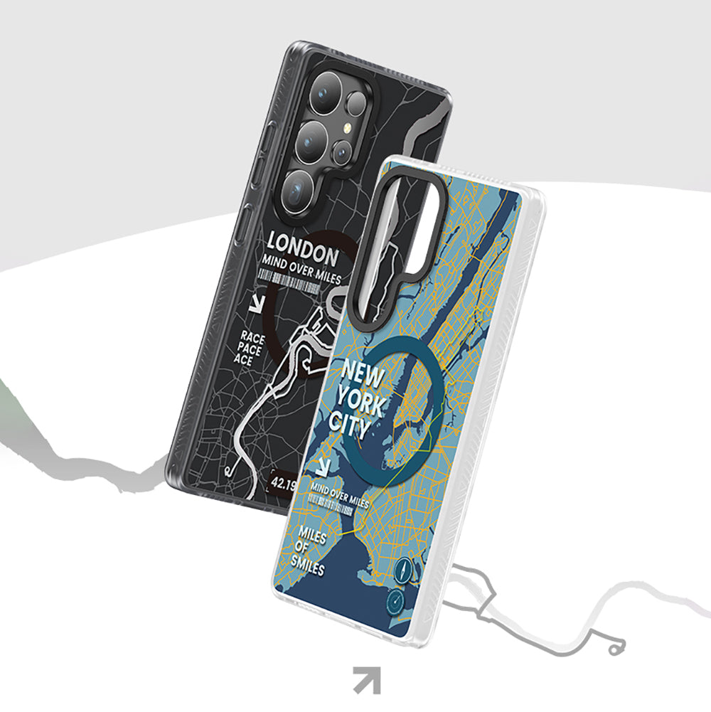 Galaxy S25 Ultra Kılıf Magsafe Şarj Özellikli Benks Dynamic City Serisi Kapak Yeşil