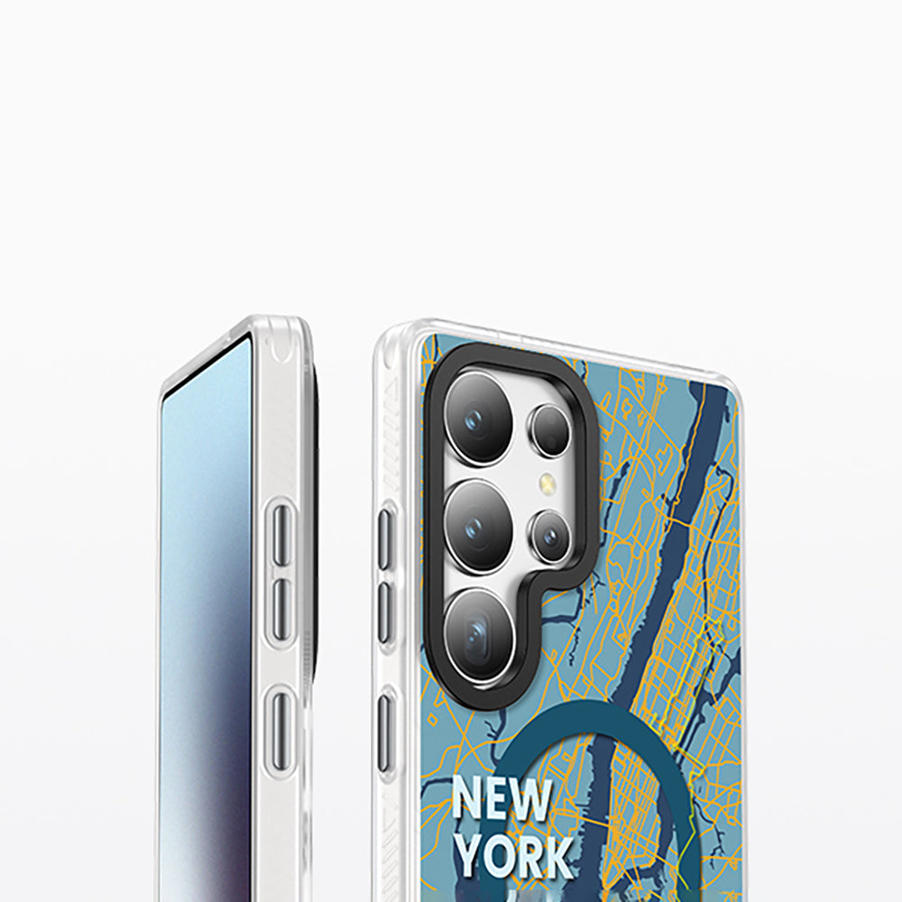 Galaxy S25 Ultra Kılıf Magsafe Şarj Özellikli Benks Dynamic City Serisi Kapak Yeşil