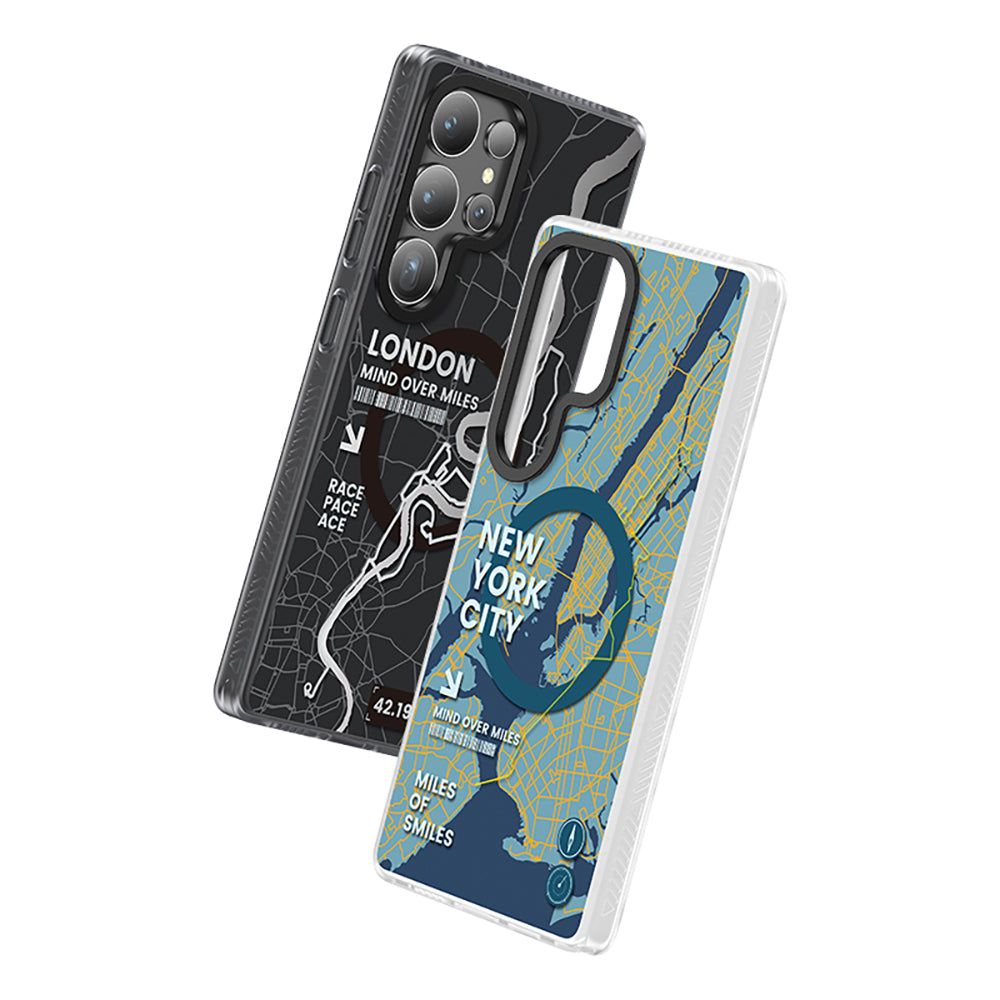 Galaxy S25 Ultra Kılıf Magsafe Şarj Özellikli Benks Dynamic City Serisi Kapak Yeşil