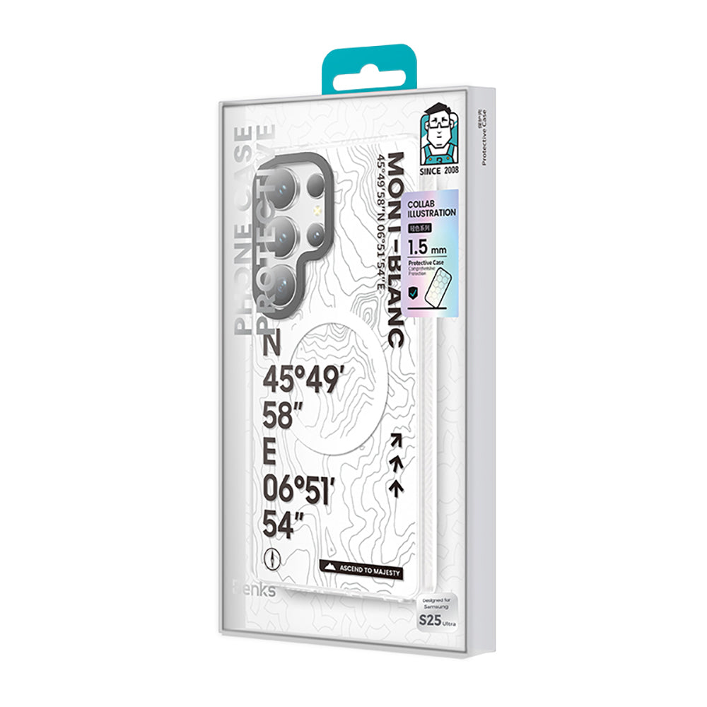 Galaxy S25 Ultra Kılıf Magsafe Şarj Özellikli Benks Dynamic Summit Serisi Kapak Beyaz