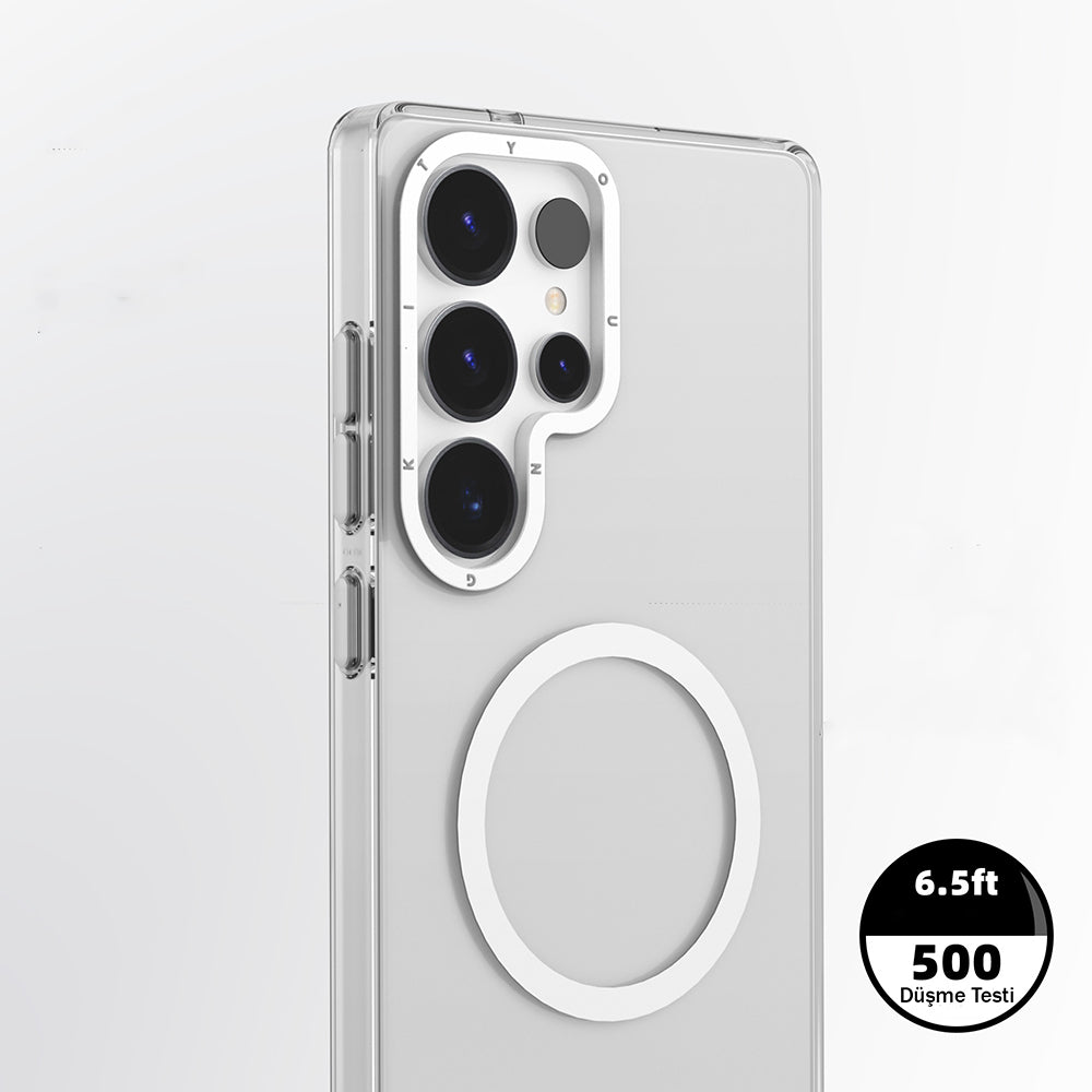 Galaxy S25 Ultra Kılıf Magsafe Şarj Özellikli Şeffaf Youngkit Crystal Shield Serisi Kapak Şeffaf