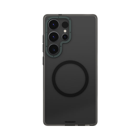 Galaxy S25 Ultra Kılıf Magsafe Şarj Özellikli Şeffaf Youngkit Crystal Shield Serisi Kapak Siyah