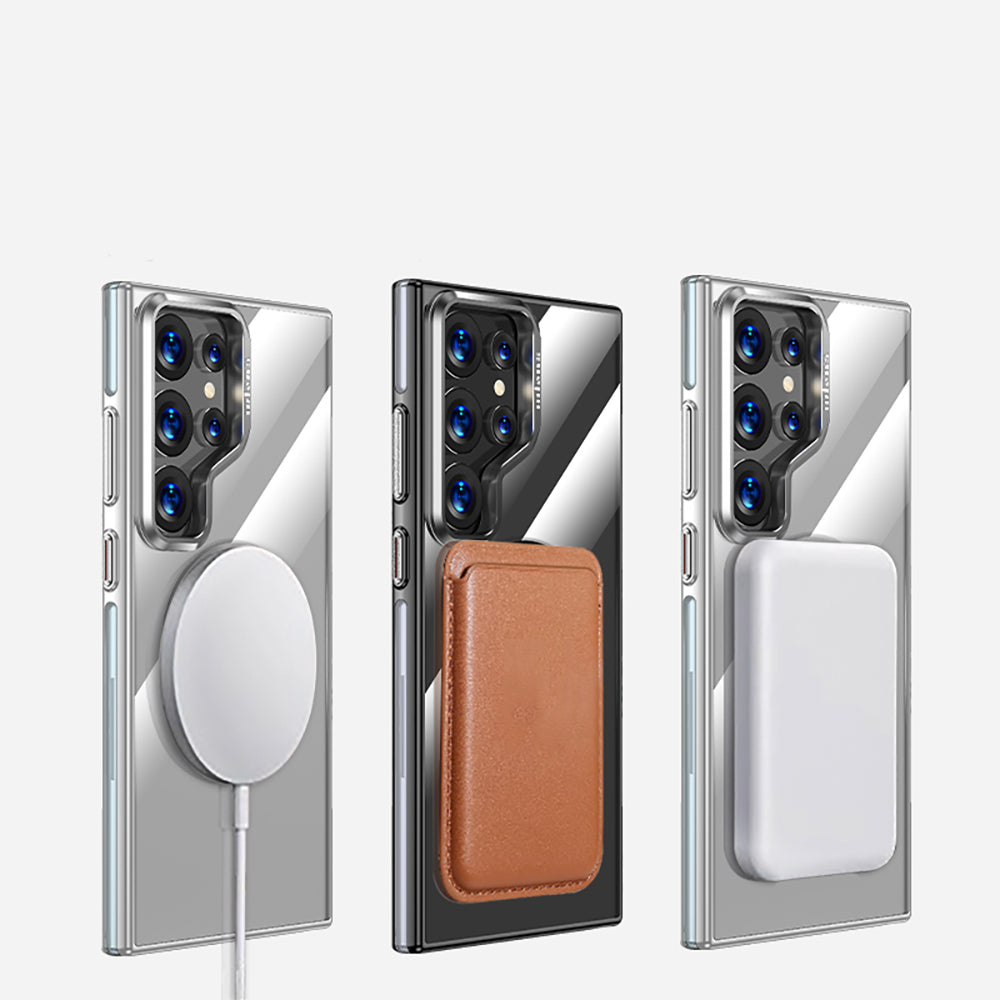 Galaxy S25 Ultra Kılıf M-safe Şarj Özellikli Wlons Standlı Efsane Kapak Siyah