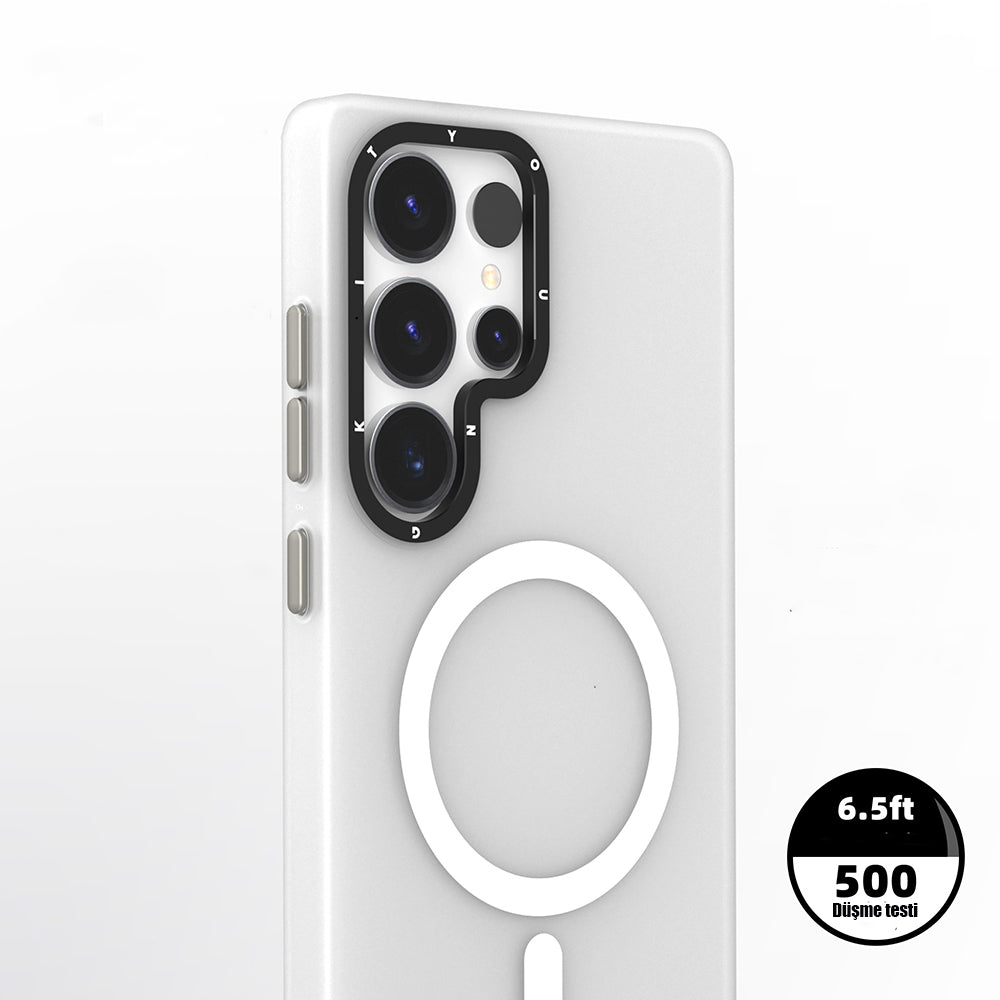 Galaxy S25 Ultra Kılıf Magsafe Şarj Özellikli Youngkit Hidden Sand Serisi Kapak Siyah