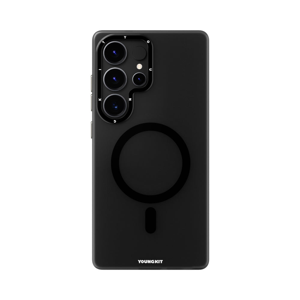 Galaxy S25 Ultra Kılıf Magsafe Şarj Özellikli Youngkit Hidden Sand Serisi Kapak Siyah