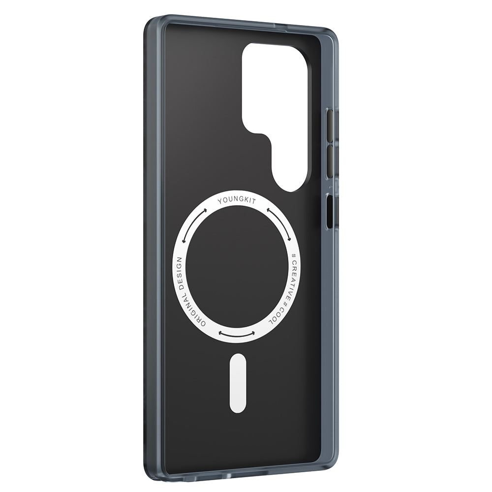 Galaxy S25 Ultra Kılıf Magsafe Şarj Özellikli YoungKit Technology Serisi Kapak Mavi