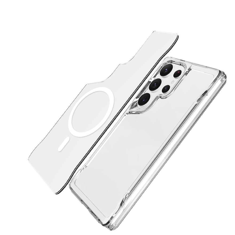 Galaxy S25 Ultra Kılıf Zore M-safe Şarj Özellikli T-Max M-safe Kapak Şeffaf