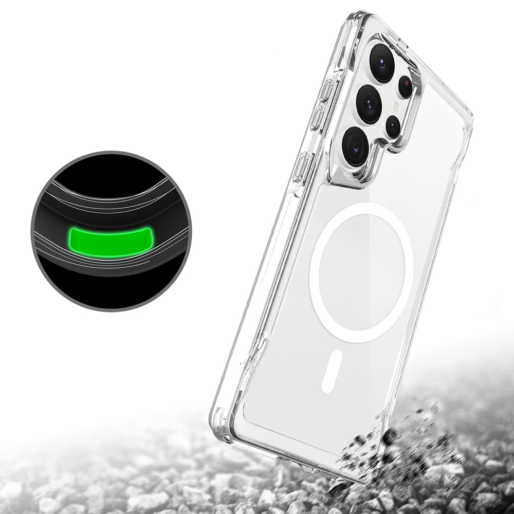 Galaxy S25 Ultra Kılıf Zore M-safe Şarj Özellikli T-Max M-safe Kapak Şeffaf