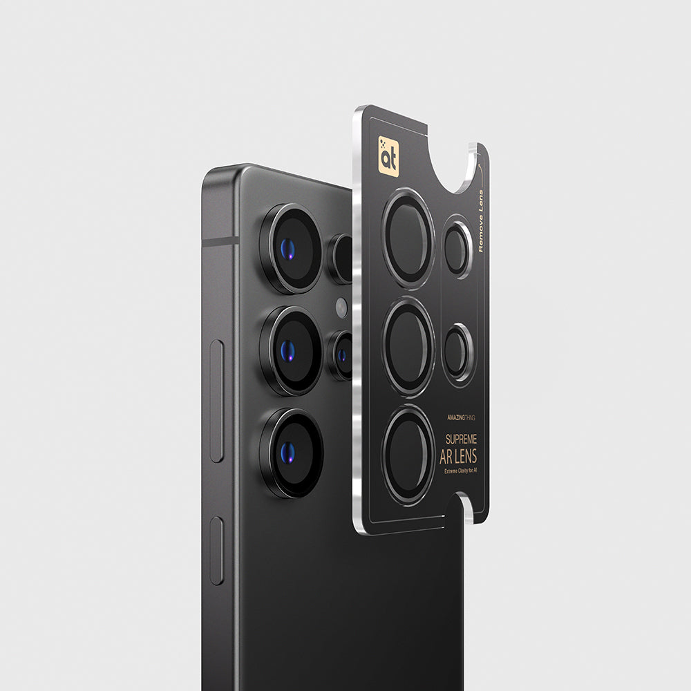 Galaxy S25 Ultra Amazingthing Anti Reflective Kamera Lens Koruyucu + Kolay Uygulama Aparatlı Şeffaf