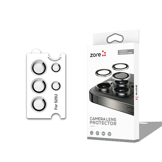 Galaxy S25 Ultra Zore CL-12 Premium Safir Parmak İzi Bırakmayan Anti-Reflective Kamera Lens Koruyucu Gümüş