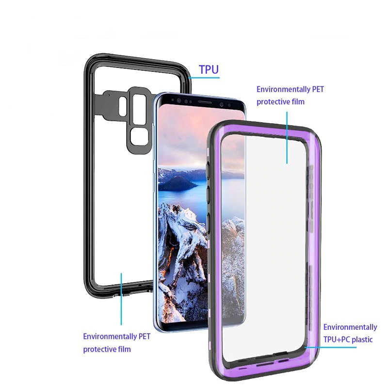 Galaxy S9 Plus Kılıf 1-1 Su Geçirmez Kılıf Siyah