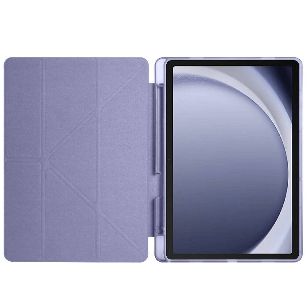 Galaxy Tab A9 Kılıf Zore Tri Folding Kalem Bölmeli Standlı Kılıf Açık Yeşil