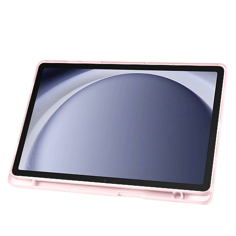 Galaxy Tab A9 Plus Kılıf Zore Tri Folding Kalem Bölmeli Standlı Kılıf Gri