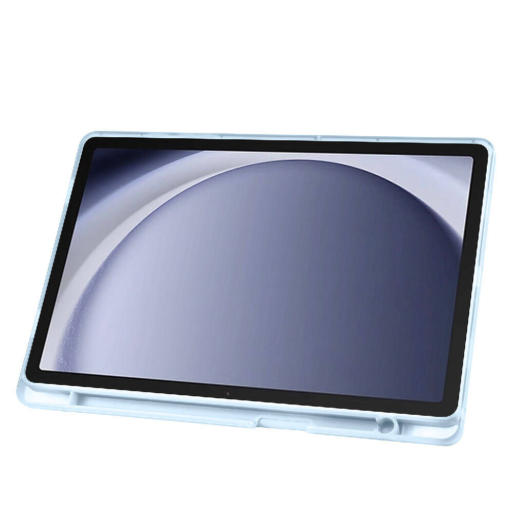 Galaxy Tab A9 Plus Kılıf Zore Tri Folding Kalem Bölmeli Standlı Kılıf Mor