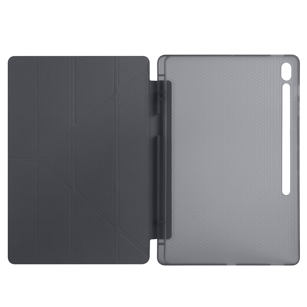 Galaxy Tab S10 FE Plus Kılıf Zore Tri Folding Kalem Bölmeli Standlı Kılıf Koyu Yeşil