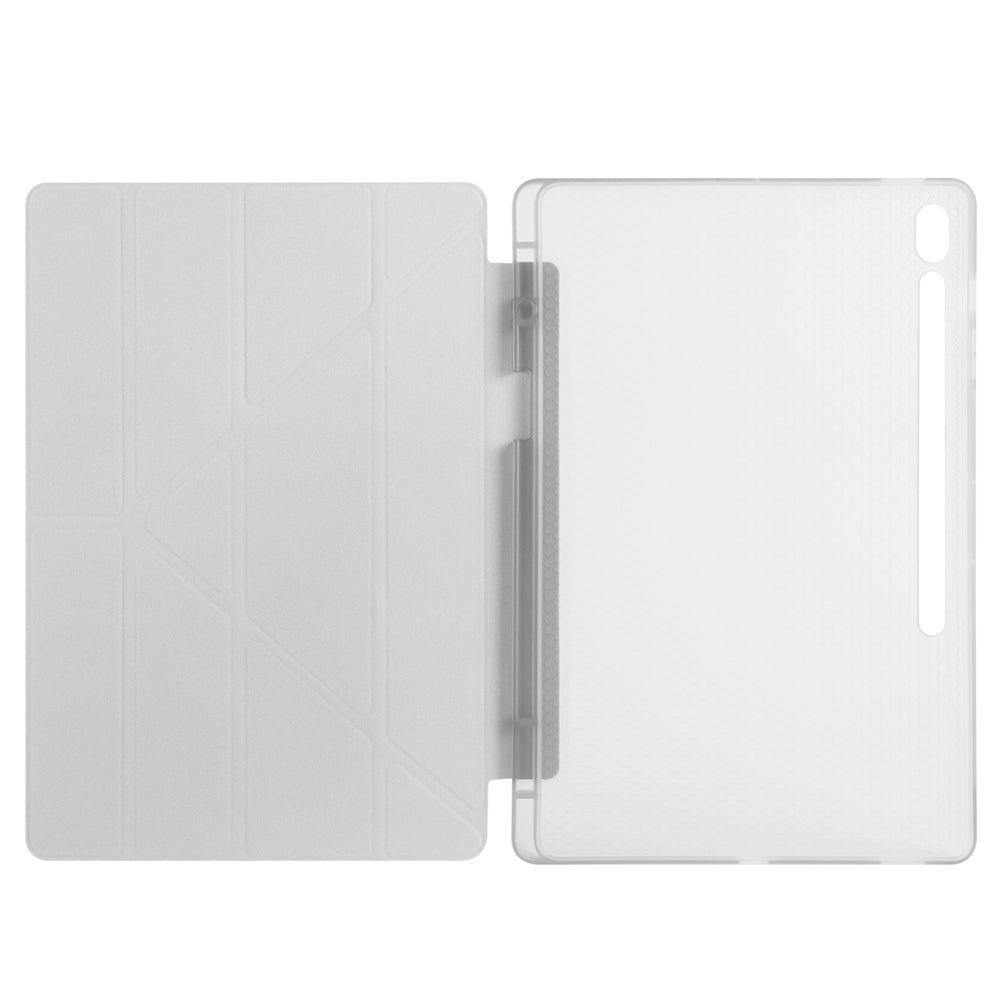 Galaxy Tab S10 FE Plus Kılıf Zore Tri Folding Kalem Bölmeli Standlı Kılıf Lacivert